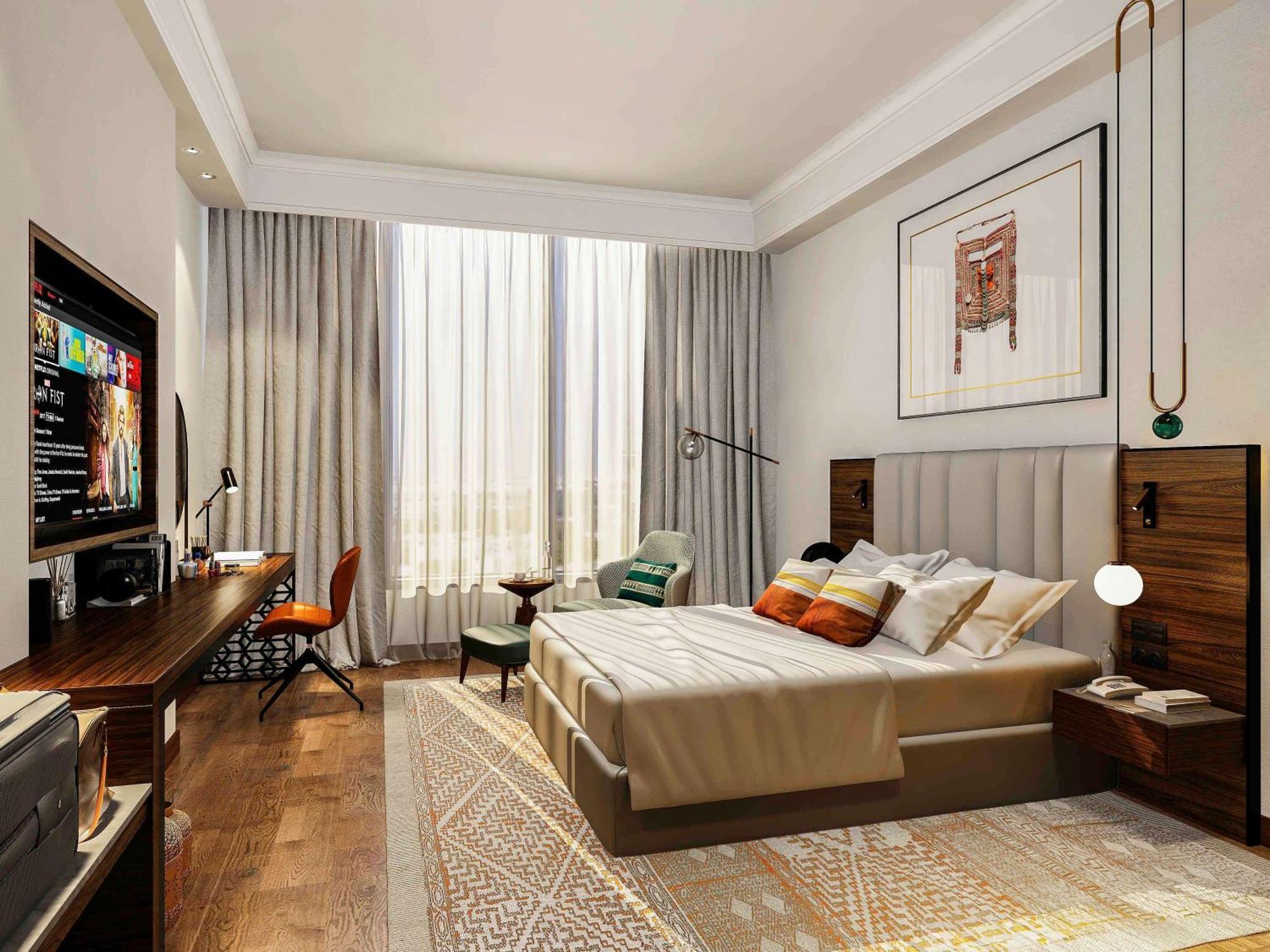 Swissotel Living Dschidda Exterior foto A bedroom at the hotel